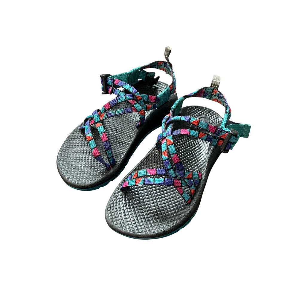 Chaco Kids ZX1 Ecotread‎  Break Teal Multicolor Strappy Hiking Sandals Size 1